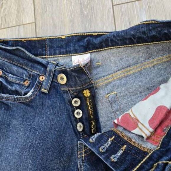 Lucky Brand dark blue Easy Rider dark blue size 0 classic bootcut, mid rise - Picture 6 of 14